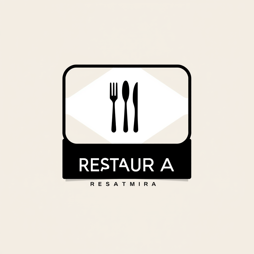 AI Design for I'm in need of a logo for my modern restaurant. The design should be minimalist and monochrome, with the restaurant's name incorporated into the design. I'm looking for a clean and simple aesthetic that conveys a contemporary feel. Key Requirements: - Expertise in minimalist design - Strong understanding of monochrome color schemes - Ability to creatively integrate text into design