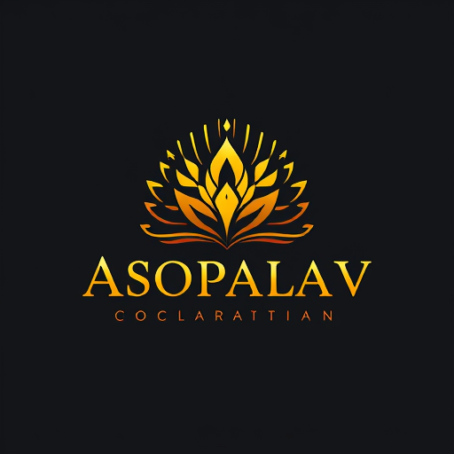 AI Design for Asopalav Creation golden gradiant and professional