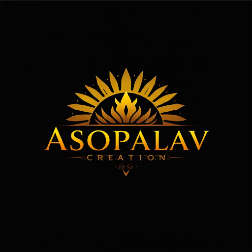 AI Design for Asopalav Creation golden gradiant