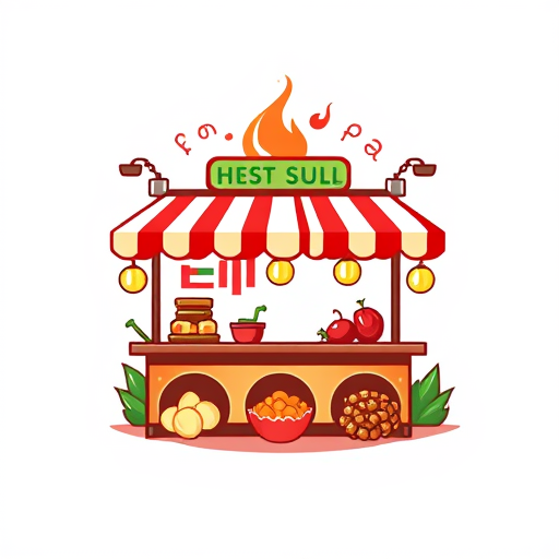 AI Design for food stalls that provide typical home cooking at affordable prices