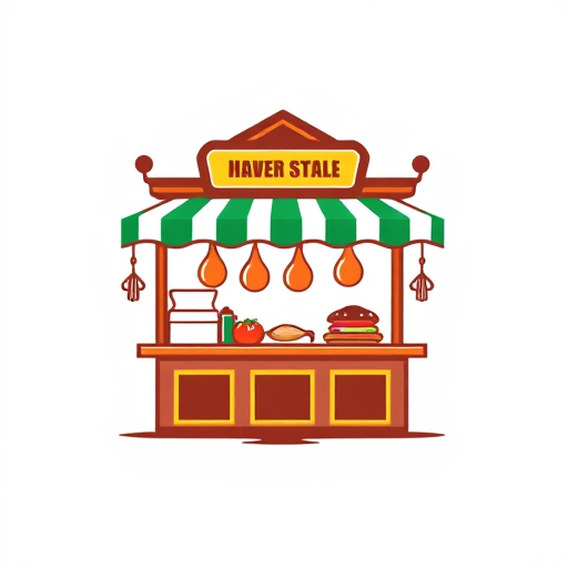 AI Design for food stalls that provide typical home cooking at affordable prices
