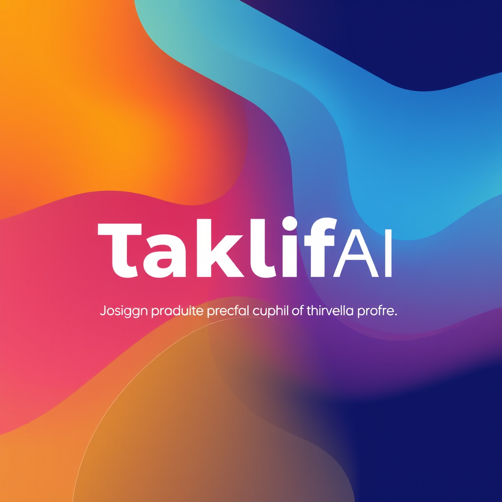 AI Design for Design a modern, tech-inspired logo for a startup called 'Taklif.AI.' The word 'Taklif' is Arabic for 'assignment.' our slogan is Empowering Instructors to Craft Unique and Original Programming, Data Science, and Math Assignments with LLMs