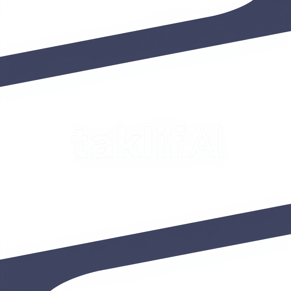 AI Design for Design a modern, tech-inspired logo for a startup called 'Taklif.AI.' The word 'Taklif' is Arabic for 'assignment.' our slogan is Empowering Instructors to Craft Unique and Original Programming, Data Science, and Math Assignments with LLMs try to make negative space with the name