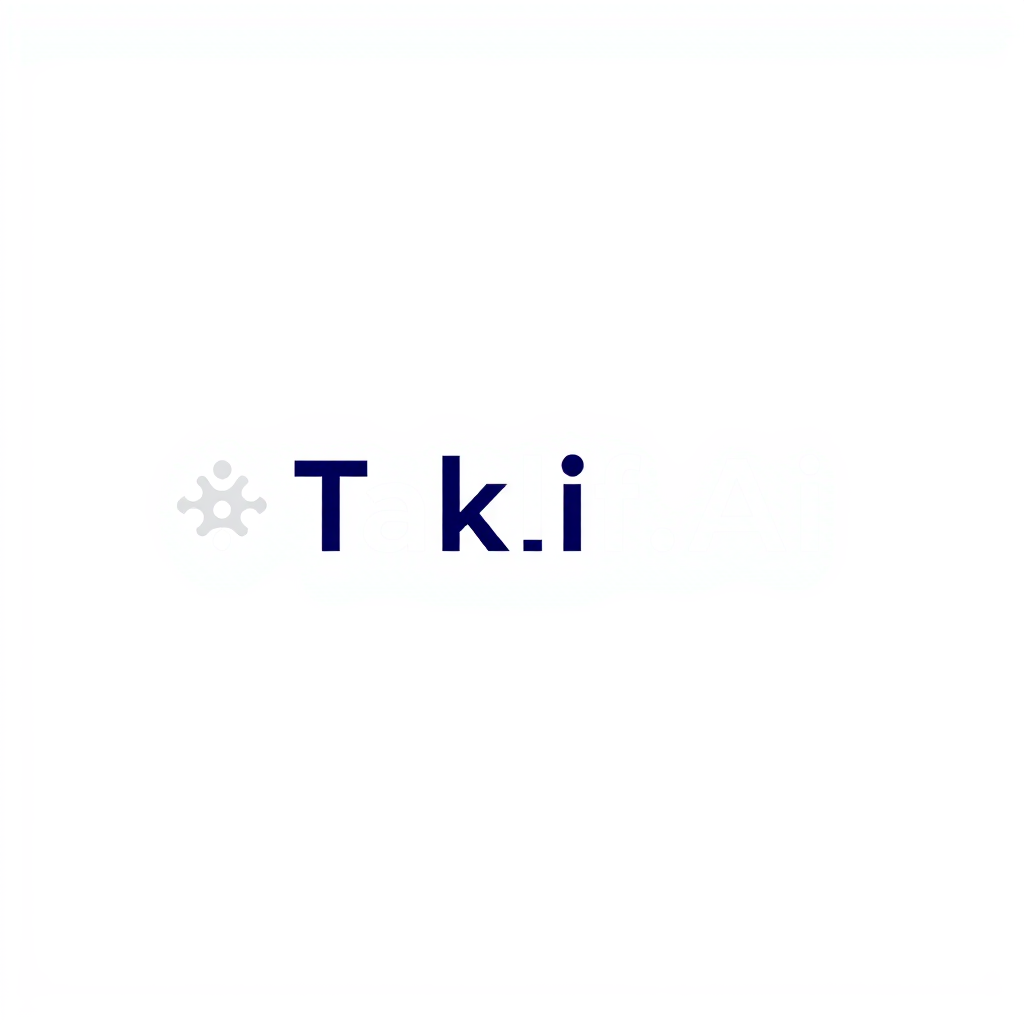 AI Design for Design a modern, tech-inspired logo for a startup called 'Taklif.AI.' The word 'Taklif' is Arabic for 'assignment.' our slogan is Empowering Instructors to Craft Unique and Original Programming, Data Science, and Math Assignments with LLMs try to make negative space with the name