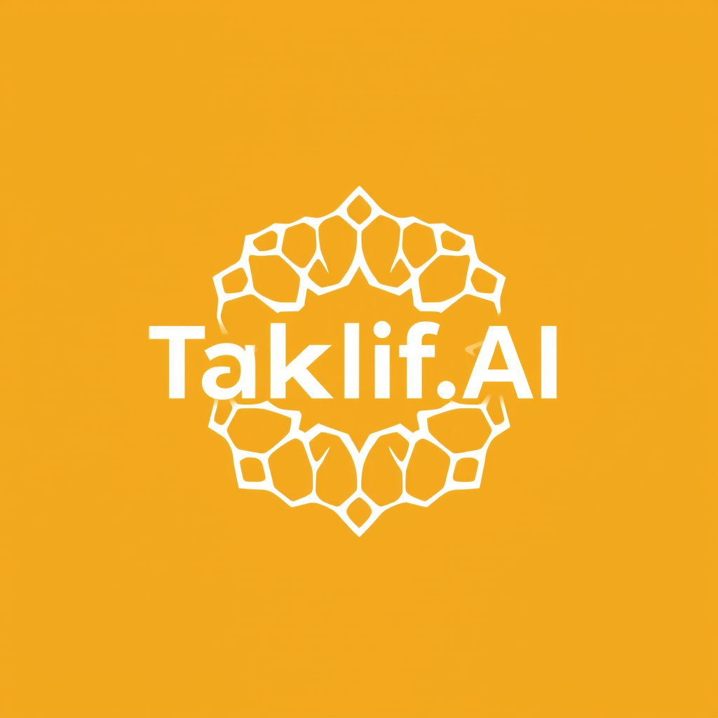 AI Design for I want to generate logo for my startup called Taklif.AI, taklif is an arabic word means assignment