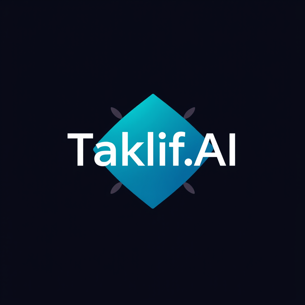 AI Design for I want to generate logo for my startup called Taklif.AI, taklif is an arabic word means assignment