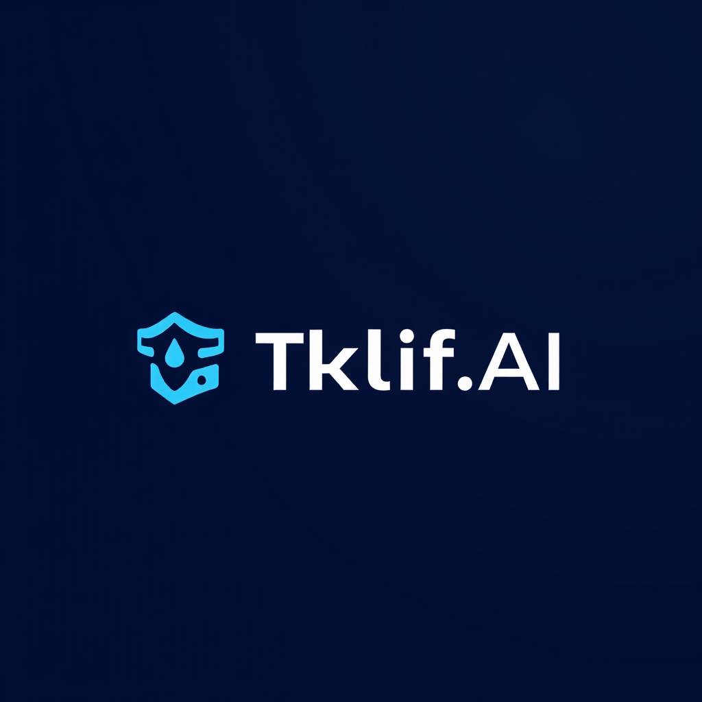 AI Design for Design a modern, tech-inspired logo for a startup called 'Taklif.AI.' The word 'Taklif' is Arabic for 'assignment.' try to make negative space with the name