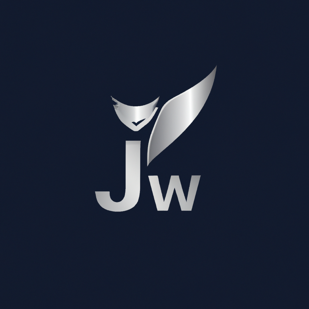 AI Design for "J" letter with the shape of an owl's wing