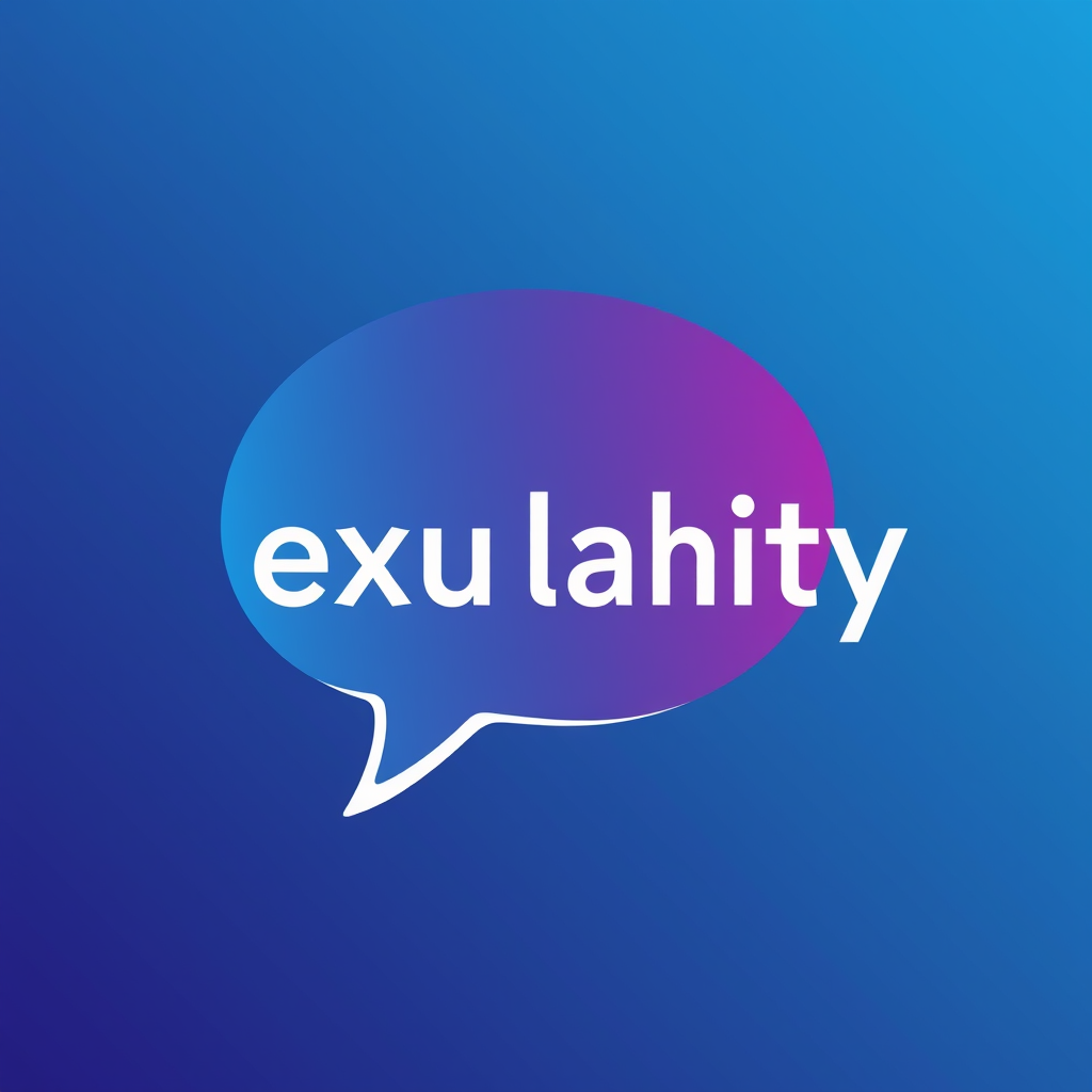 AI Design for A logo for a company that wants to create an online space for open free and authentic discussions about sexuality from a Christian perspective. Base the logo around a speech bubble. and use blues and deep purples in the colors.