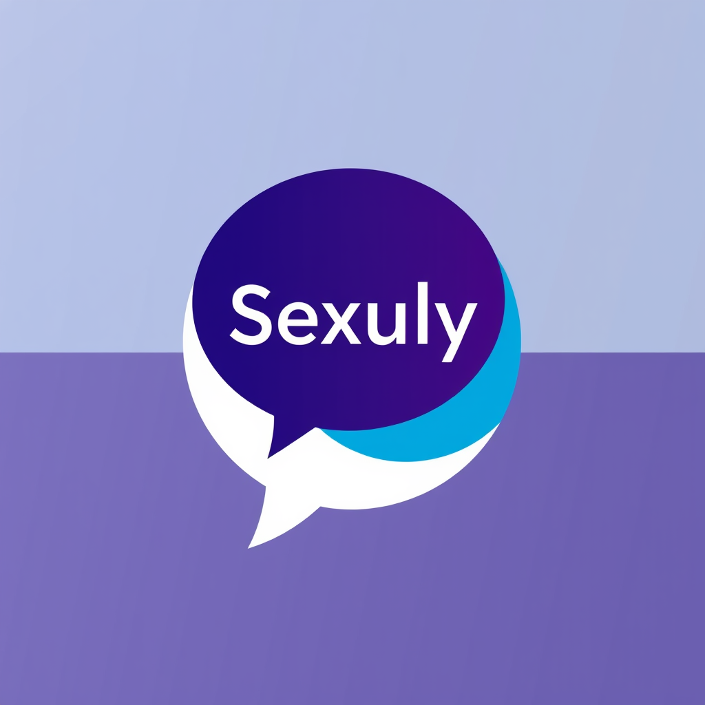 AI Design for A logo for a company that wants to create an online space for open free and authentic discussions about sexuality from a Christian perspective. Base the logo around a speech bubble. and use blues and deep purples in the colors.