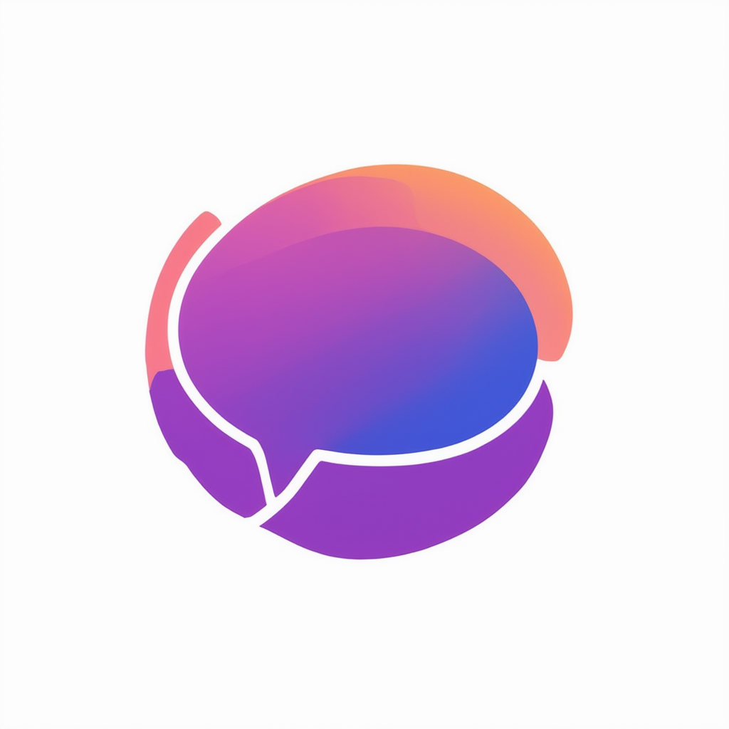 AI Design for A logo for a company that wants to create an online space for open free and authentic discussions about sexuality from a Christian perspective. The target audience is 13-25 year olds Base the logo around a speech bubble. and use blues and deep purples in the colors.