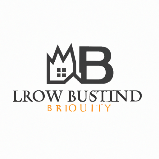 AI Design for create a construction company logo with initials LB with crown image and house building