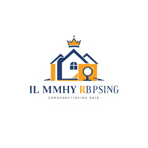 AI Design for create a construction company logo with initials LB with crown image and house building