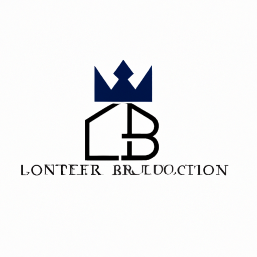 AI Design for create a construction company logo with initials LB with crown image and house building