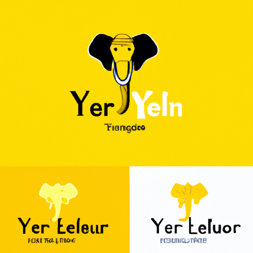 AI Design for designa logo for a jewellery brand named yellorr with elephant as a logo