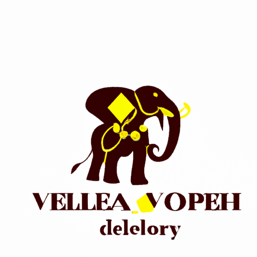 AI Design for designa logo for a jewellery brand named yellorr with elephant as a logo