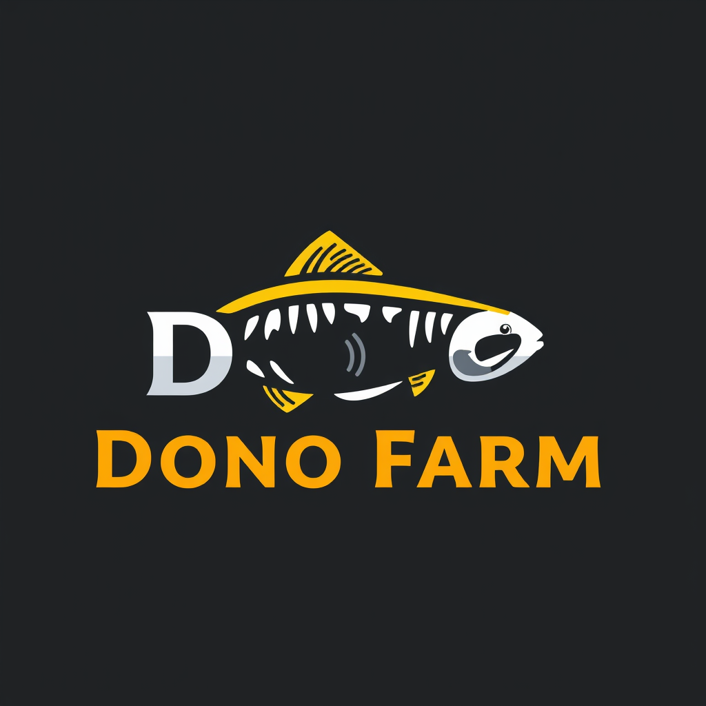 AI Design for Buatkan saya logo Dono Farm dengan ciri khas ikan lele untuk usaha saya dengan warna yang menarik