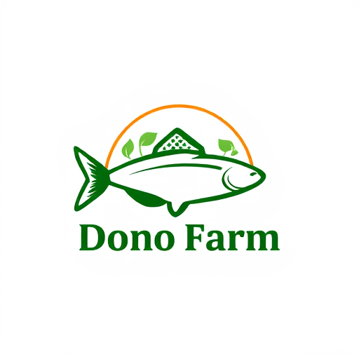 AI Design for Buatlam saya logo Dono Farm dengan ciri khas ikan lele