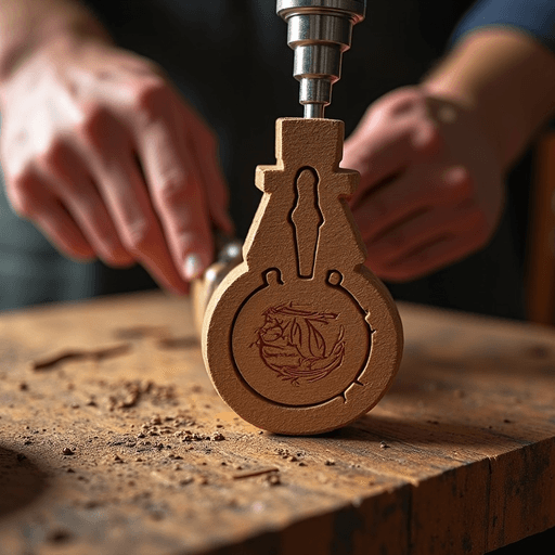 AI Design for turning spindle with a chisel taking carvings