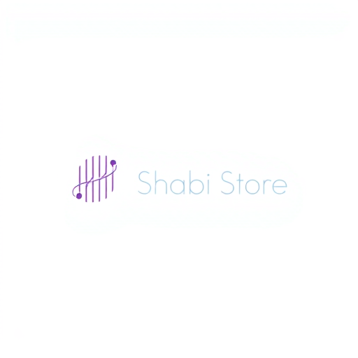 AI Design for "Create a modern and unique logo for a store named 'Shabi Store.' The logo should creatively represent the concept of shopping using innovative elements such as a barcode, a price tag, or a cartwheel icon, symbolizing modern commerce and retail. Use white as the primary color for a clean and minimalist look, with subtle purple accents to add a touch of vibrancy and appeal. The text 'Shabi Store' should feature a stylish, sans-serif font that complements the icon. Ensure the design is professional, visually striking, and versatile enough for use on digital platforms, packaging, and signage."