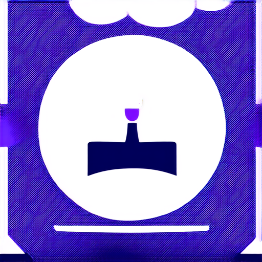 AI Design for chef hat purple accent blue no background