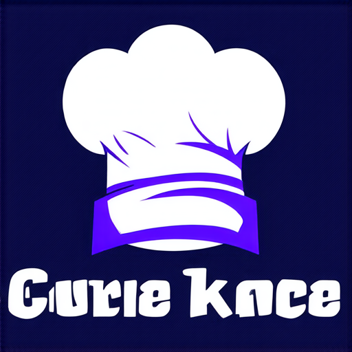AI Design for chef hat purple accent blue no background