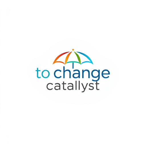 AI Design for a group or company that manages modified umbrella with their motto "to change" and group name "Catalyst"