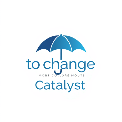 AI Design for a group or company that manages modified umbrella with their motto "to change" and group name "Catalyst"