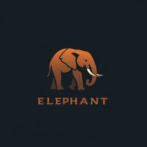 AI Design for design a logo for hiding elephant