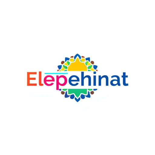 AI Design for colorful logo for hiding elepehnat. wordmark