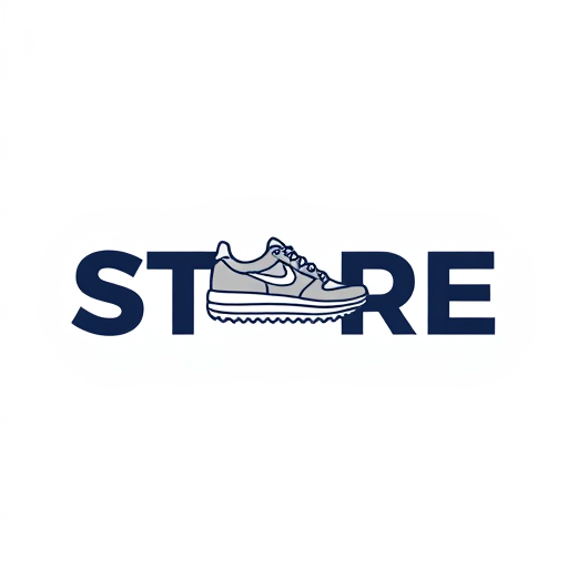 AI Design for I want the letter O inside the word STORE to have a sneaker drawn inside it so that the letter is in the middle