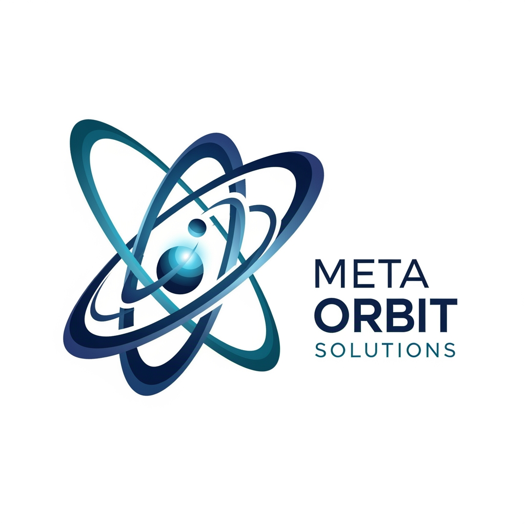 AI Design for i want to creat a logo Meta Orbit Solutions for this copmpanyt