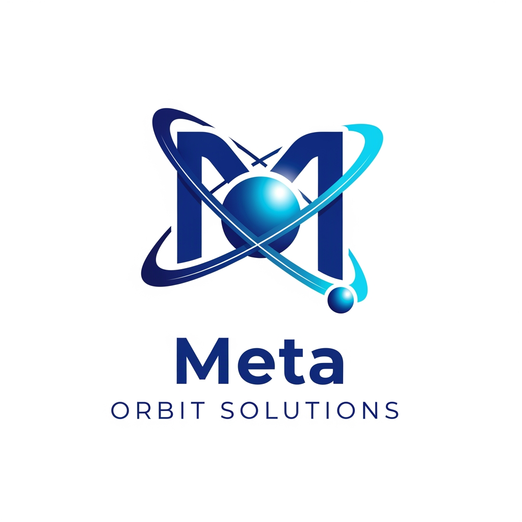 AI Design for i want to creat a logo Meta Orbit Solutions for this company