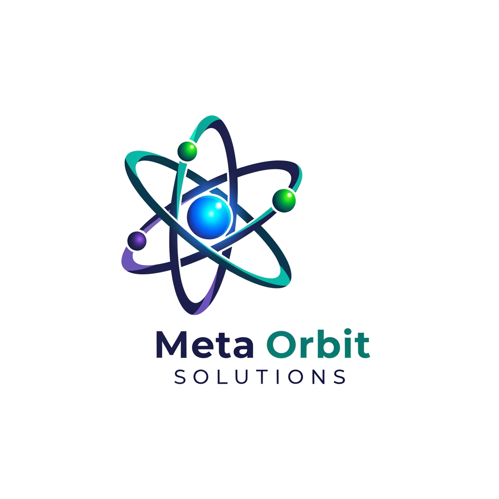AI Design for i want to creat  a logo Meta Orbit Solutions for this copmpanyt ]