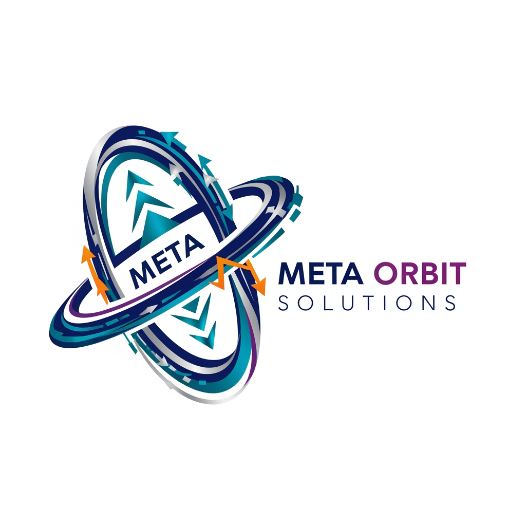 AI Design for i want to creat a logo Meta Orbit Solutions for this copmpanyt