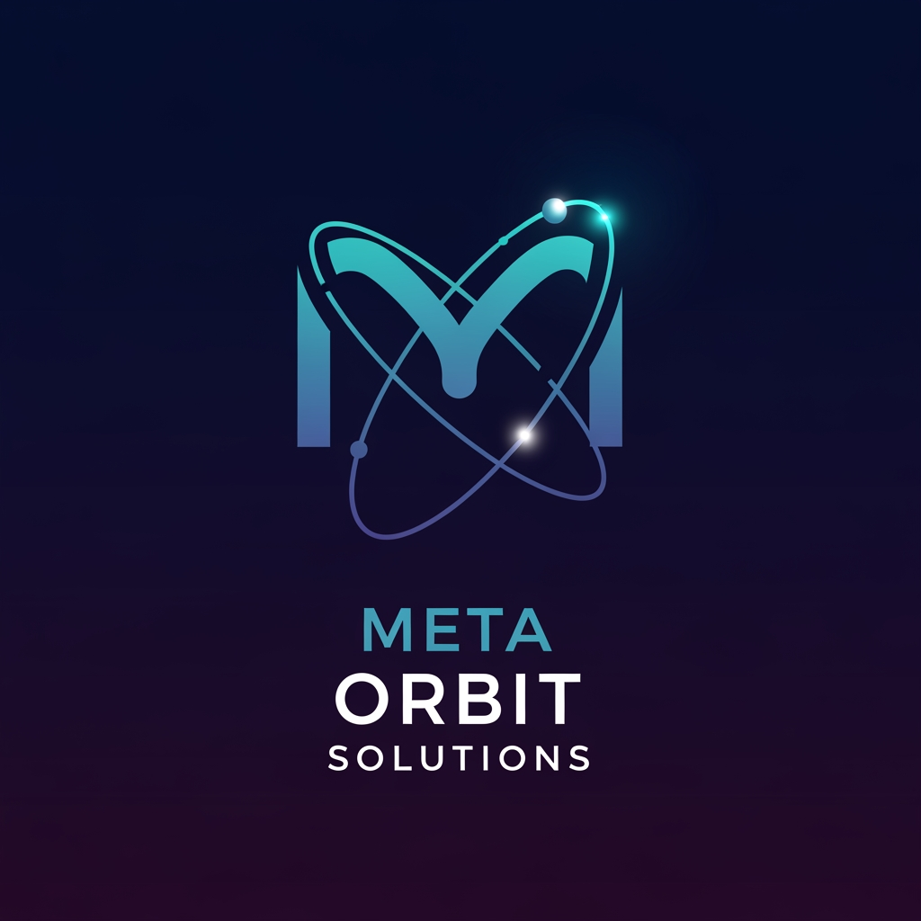 AI Design for i want to creat a logo Meta Orbit Solutions for this copmpanyt