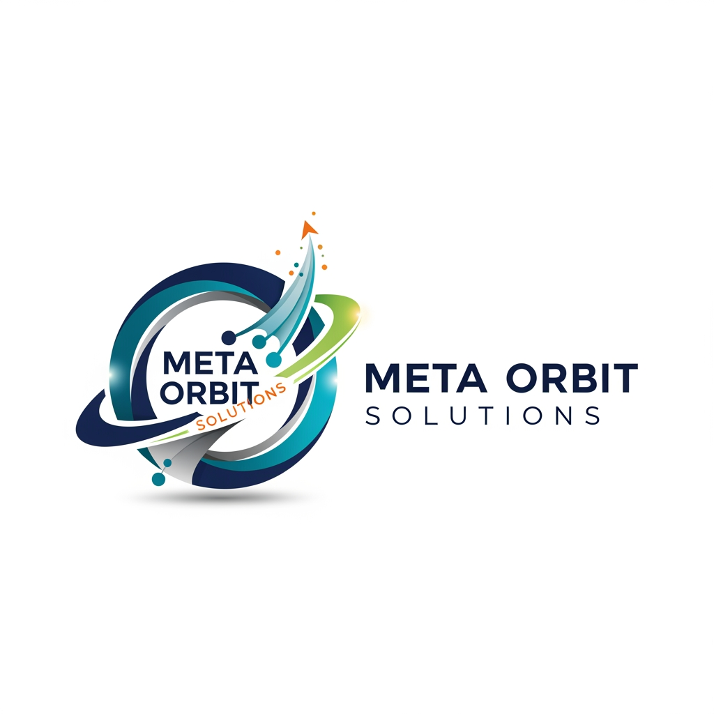 AI Design for i want to creat a logo Meta Orbit Solutions for this company