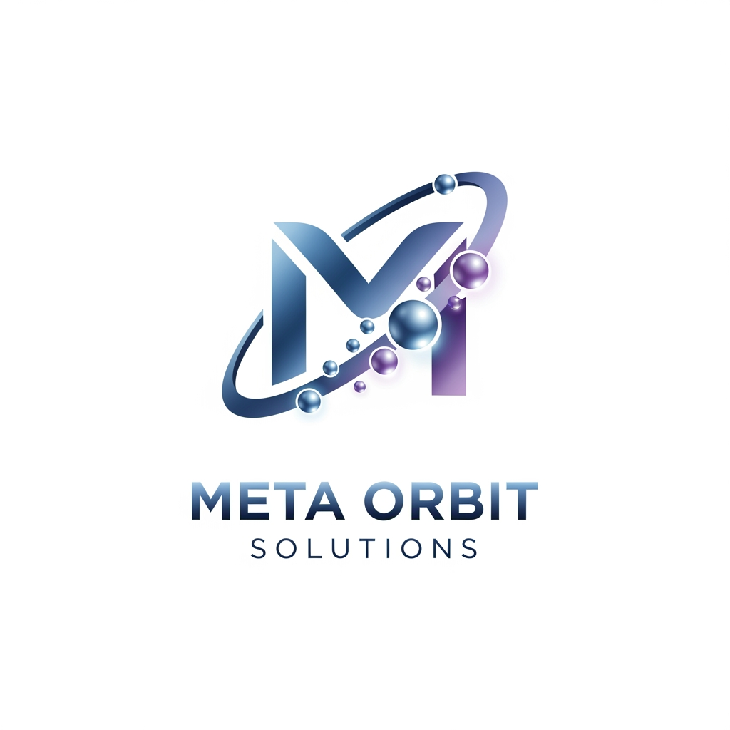 AI Design for i want to creat a logo Meta Orbit Solutions for this copmpanyt
