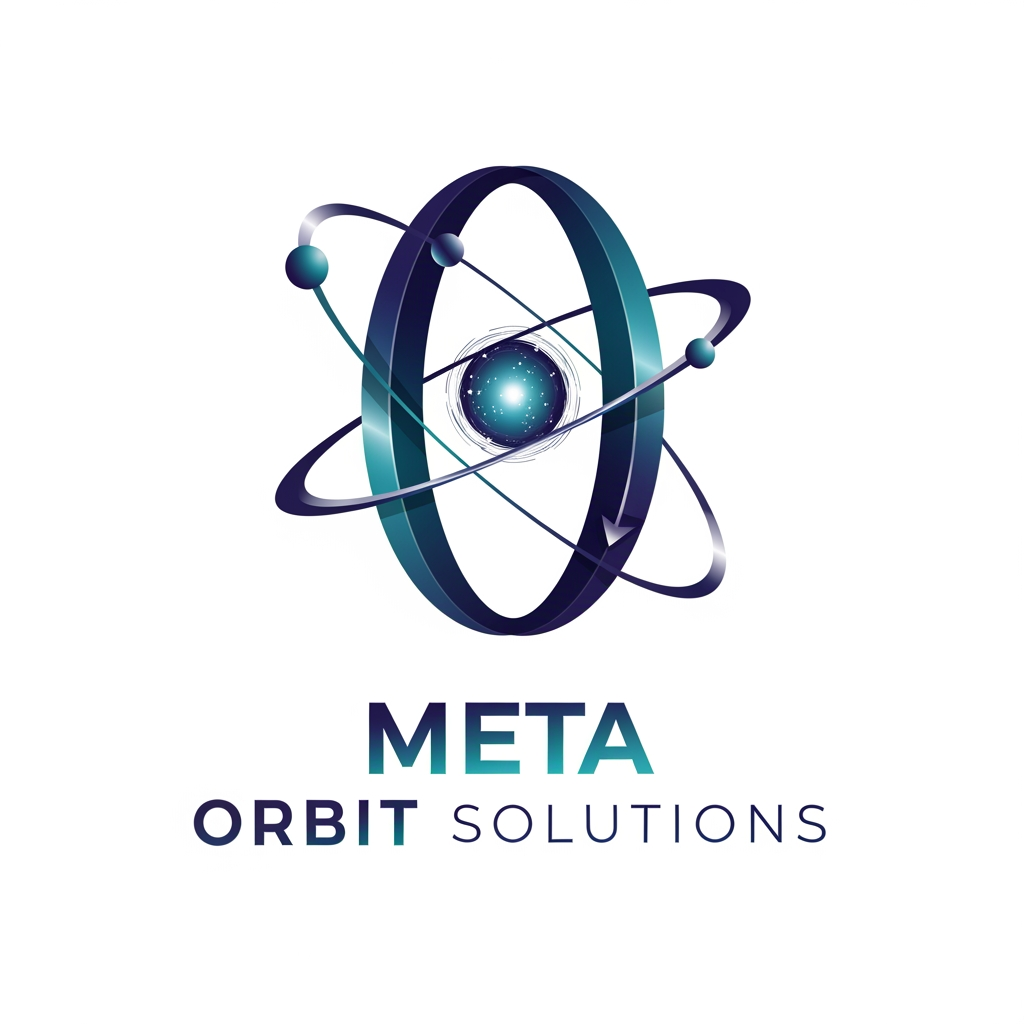 AI Design for i want to creat  a logo Meta Orbit Solutions for this copmpanyt ]
