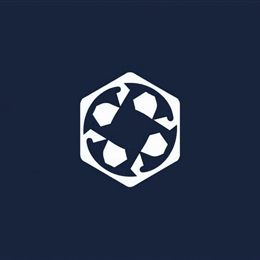 AI Design for create a logo for a football team with hexagon shape