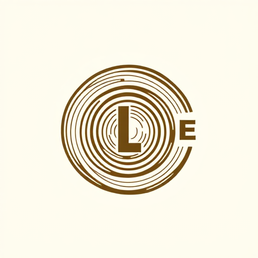 AI Design for Have the entire logo be a representation of “Tree Rings”.Ideally there is a representation of the numbers 4 (some trees are harvested after 4 years) and 7 (thats when most are harvested). For example, the O could have 3 rings - the L would be the fourth ring. When going to the right, the Letter R,I,E,N are another 4 rings - so that would be 3+4 =7.