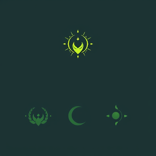 AI Design for icon, Icon, elven ,Magic: A subtle sparkle or swirl, perhaps with a mystical star or crescent shape. Think of a soft glow or a glimmer to give it an enchanting feel. 2. Community: Interlocking shapes, like circles or branches, symbolizing connection and inclusiveness. You could use an abstract design that shows circles radiating outward from a center point. 3. Visionary Thinking: A small eye or horizon symbol with rays emanating outward, representing foresight and grand vision. Another idea might be a simple telescope icon or an open book. 4. Stability: A sturdy foundation icon, like a square or a grounded pillar, which could sit below or support other elements. A tree trunk or a rock could also represent resilience and strength. 5. Abundance: An overflowing basket or a cornucopia shape, maybe filled with simple representations of leaves or seeds, symbolizing plenty and growth. You could also use a radiating sun or a blooming flowe
