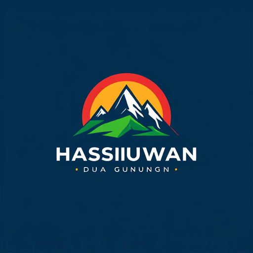 AI Design for Buat logo organisasi mahasiswa daerah pegunungan dua gunung