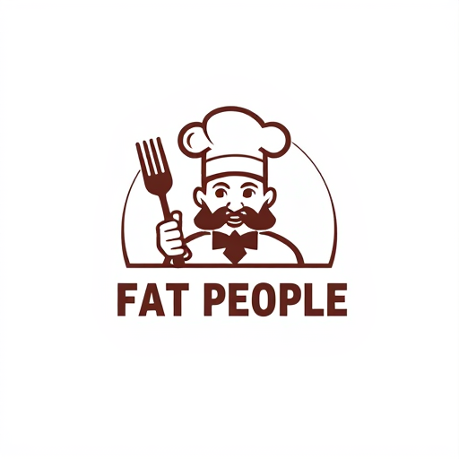 AI Design for for canteen, so in the logo there is like Vector Fat People like a chef but nots and logo is like telling people that canteen is own by Fat People like food