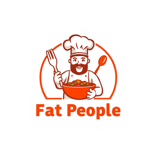 AI Design for for canteen, so in the logo there is like Vector Fat People like a chef but nots and logo is like telling people that canteen is own by Fat People like food