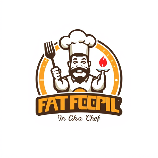AI Design for for canteen, so in the logo there is like Vector Fat People like a chef but nots and logo is like telling people that canteen is own by Fat People like food