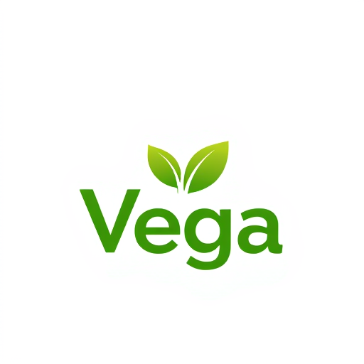 AI Design for Use vibrant leaves, fruits, or nuts in the logo, symbolizing freshness and health.A stylized green leaf could form part of the letter "V" in "Vega," or the "F" could be shaped like a sprouting plant. f must impressed Colors:Shades of green, orange, and yellow to evoke nature and freshness.