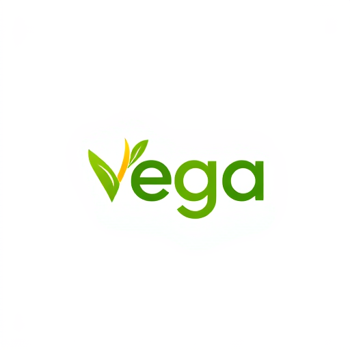 AI Design for Use vibrant leaves, fruits, or nuts in the logo, symbolizing freshness and health.A stylized green leaf could form part of the letter "V" in "Vega," or the "F" could be shaped like a sprouting plant. Colors:Shades of green, orange, and yellow to evoke nature and freshness.