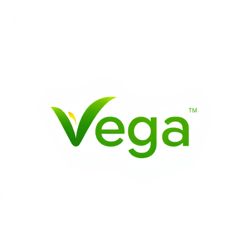 AI Design for Use vibrant leaves, fruits, or nuts in the logo, symbolizing freshness and health.A stylized green leaf could form part of the letter "V" in "Vega," or the "F" could be shaped like a sprouting plant. f must impressed Colors:Shades of green, orange, and yellow to evoke nature and freshness.