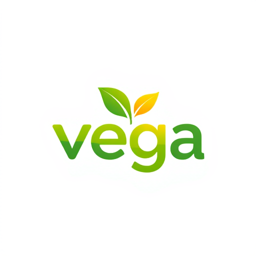 AI Design for Use vibrant leaves, fruits, or nuts in the logo, symbolizing freshness and health.A stylized green leaf could form part of the letter "V" in "Vega," or the "F" could be shaped like a sprouting plant. f must impressed Colors:Shades of green, orange, and yellow to evoke nature and freshness.